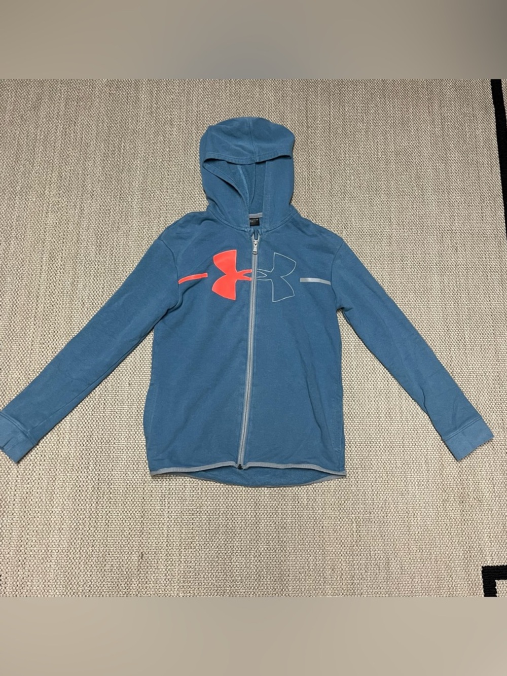 Under Armour Light Blue Lightweight Zip-up Sweatshirt, Kids XL